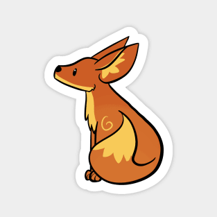 orange fox Sticker